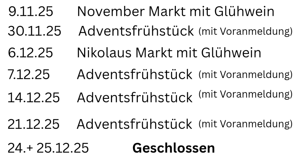 Veranstaltungen 2025 | © Cafe Pilgerstübchen