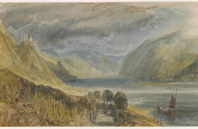 Blick in Richtung Burg Sooneck und Bacharach | © The Trustees of the British Museum Blick in Richtung Burg Sooneck und Bacharach | © The Trustees of the British Museum