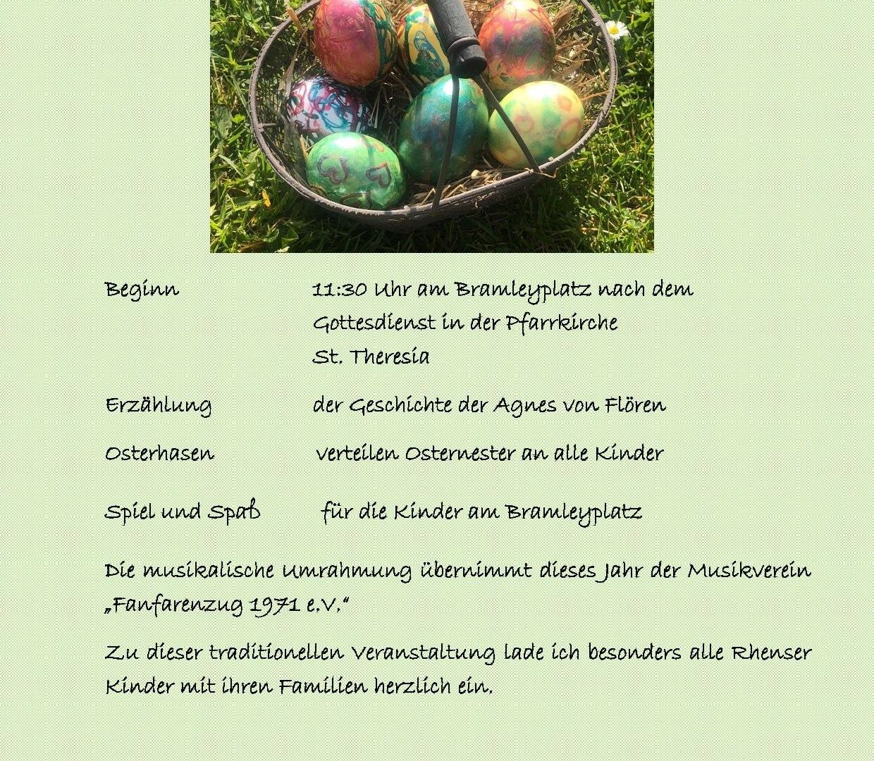 Plakat Eierspende | &copy; Stadt Rhens