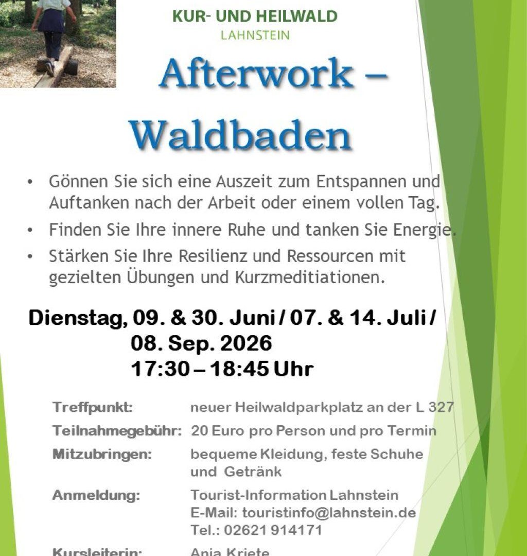 Afterwork-Waldbaden | © Stadt Lahnstein Afterwork-Waldbaden | © Stadt Lahnstein