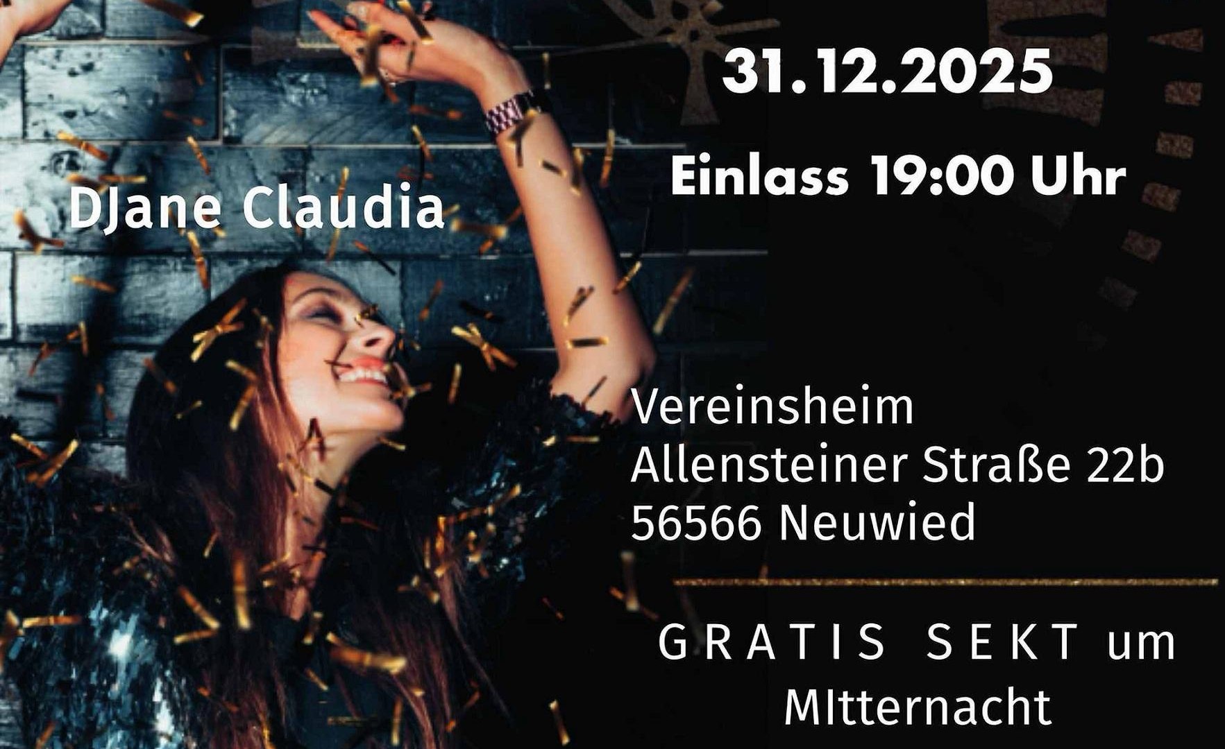 Plakat zur Silvesterparty | © Claudia Wischmann Plakat zur Silvesterparty | © Claudia Wischmann