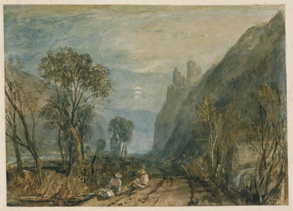 Blick in Richtung Burg Rheinstein | © Victoria and Albert Museum Blick in Richtung Burg Rheinstein | © Victoria and Albert Museum