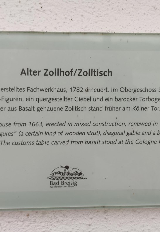 Zolltisch Infotafel | © Tourist-Information Bad Breisig