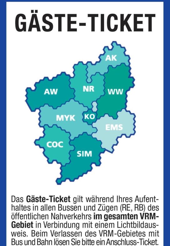 ÖPNV Gästeticket | © Verkehrsverbund Rhein-Mosel