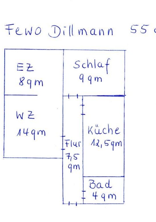 Grundriss | &copy; Fewo Dillmann