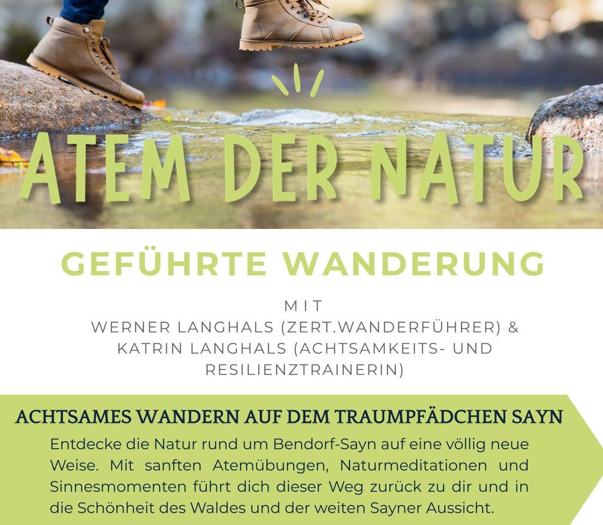 Flyer Achtsames Wandern | &copy; Katrin und Werner Langhals