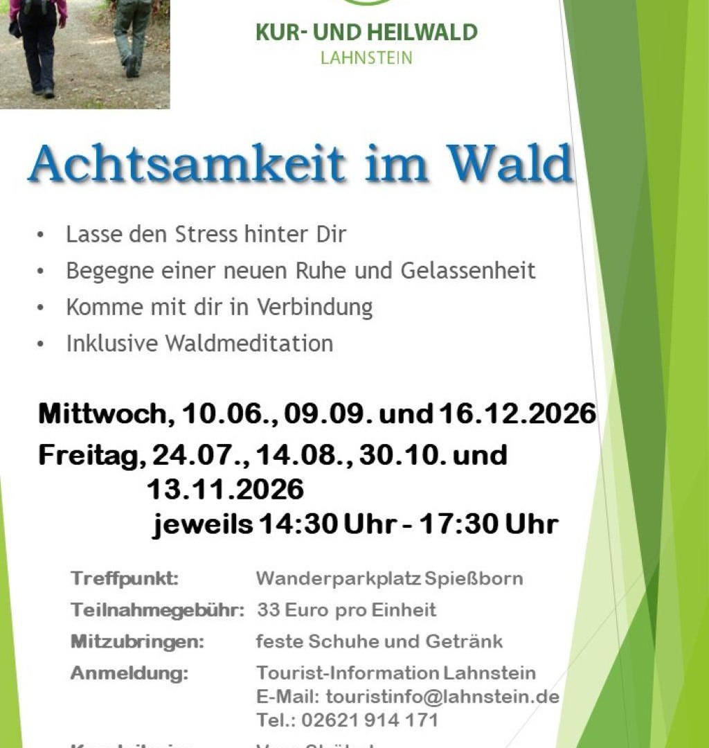 Achtsamkeit im Wald | © Stadt Lahnstein Achtsamkeit im Wald | © Stadt Lahnstein