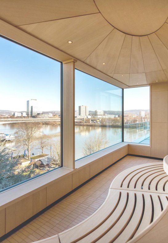 FÄHRHAUS Koblenz Hotel Sauna Ausblick | © Artur Lik Fotografie