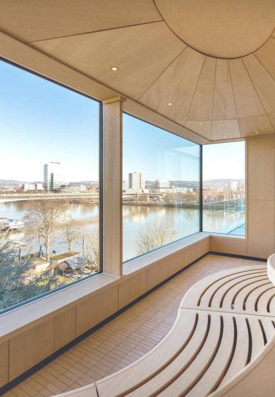 FÄHRHAUS Koblenz Hotel Sauna Ausblick | © Artur Lik Fotografie