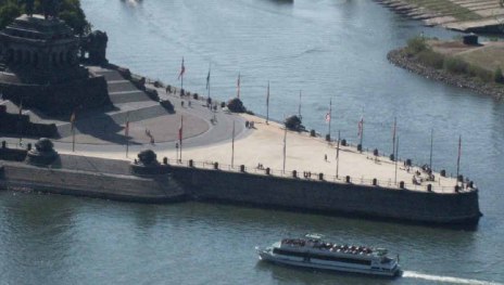 Deutsches Eck (Blick von Ehrenbreitstein) | &copy; Tourist-Info Hunsr&uuml;ck-Mittelrhein - Zentrum am Park
