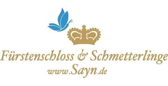 Logo Fürstenschloss und Schmetterlinge | © Fürstliche Verwaltung Schloss Sayn