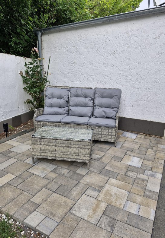 Sitzbereich im Garten | © Ferienwohnung Rheinträume