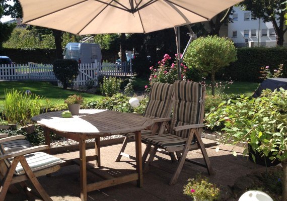 Terasse / Garten / Sitzgruppe | &copy; Ferienwohnung Krah