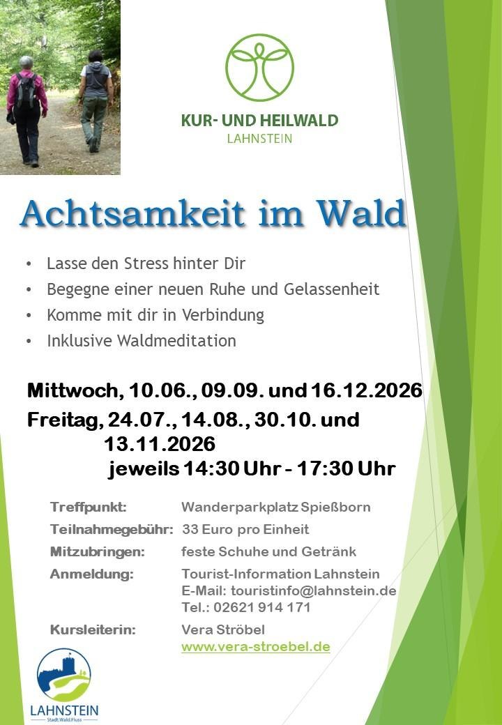 Achtsamkeit im Wald | &copy; Stadt Lahnstein