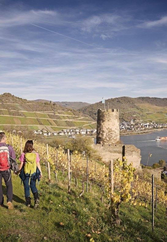 Wanderer vor Ruine F&uuml;rstenberg | &copy; Marco Rothbrust
