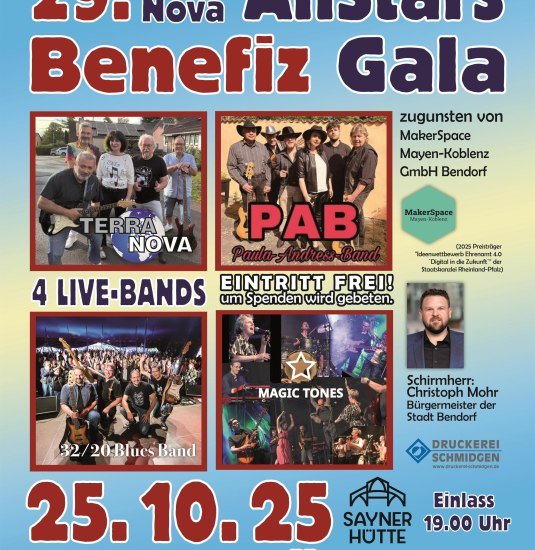 Benefizkonzert Allstar Gala | © Stiftung Sayner Hütte