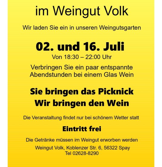 Plakat | &copy; Weingut Volk
