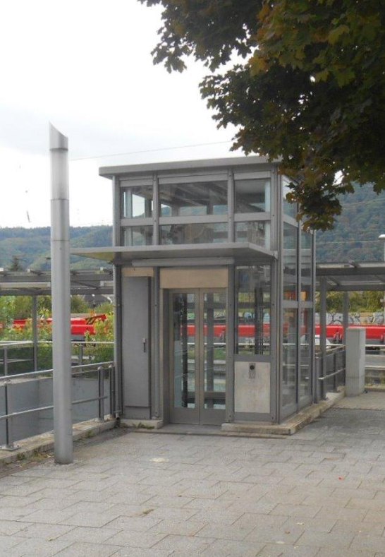 Umweltbahnhof Niederlahnstein Aufzug | © Stadt Lahnstein Umweltbahnhof Niederlahnstein Aufzug | © Stadt Lahnstein