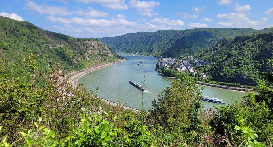Aussicht Europakanzel rheinabw&auml;rts | &copy; Elke Bender/Tourist-Info Hunsr&uuml;ck-Mittelrhein