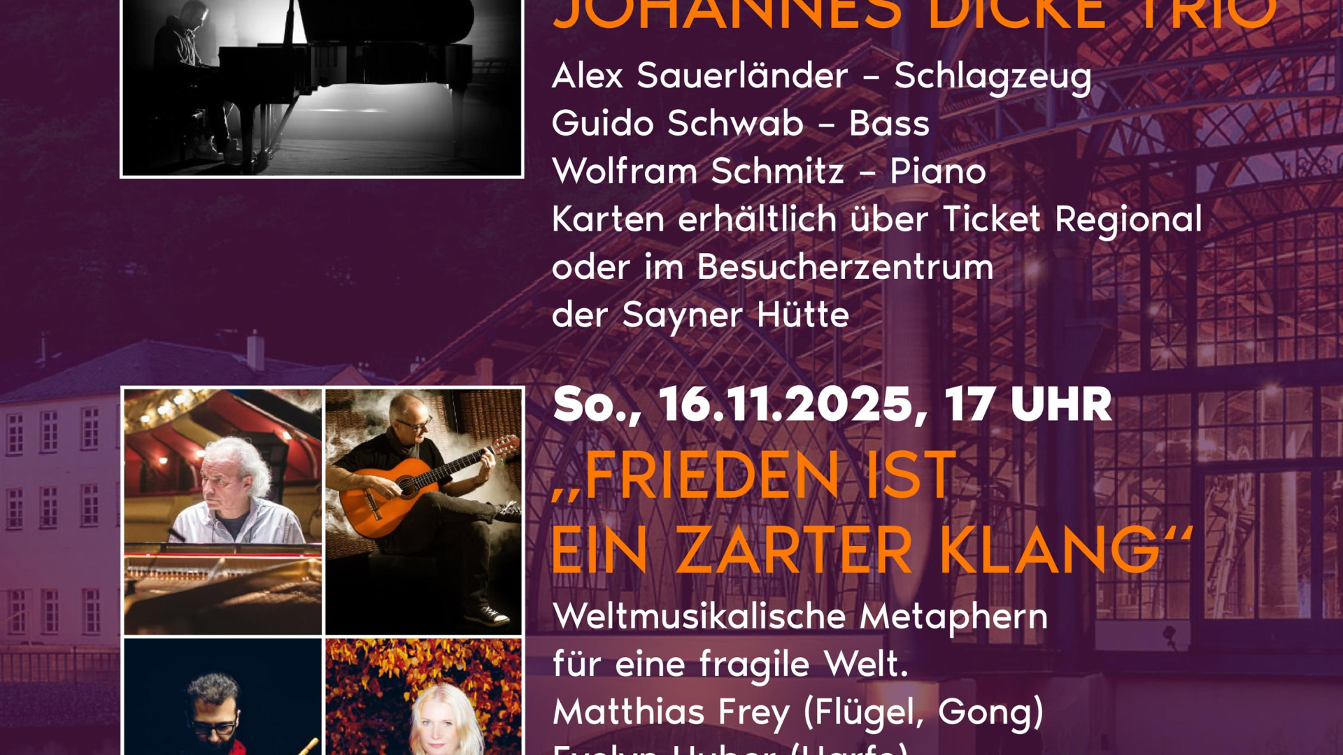 Herbsttöne Johannes Dicke Trio | © Stiftung Sayner Hütte Herbsttöne Johannes Dicke Trio | © Stiftung Sayner Hütte