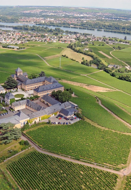 Schloss Johannisberg Luftaufnahme | © JWG Johannisberger Weinvertrieb KG