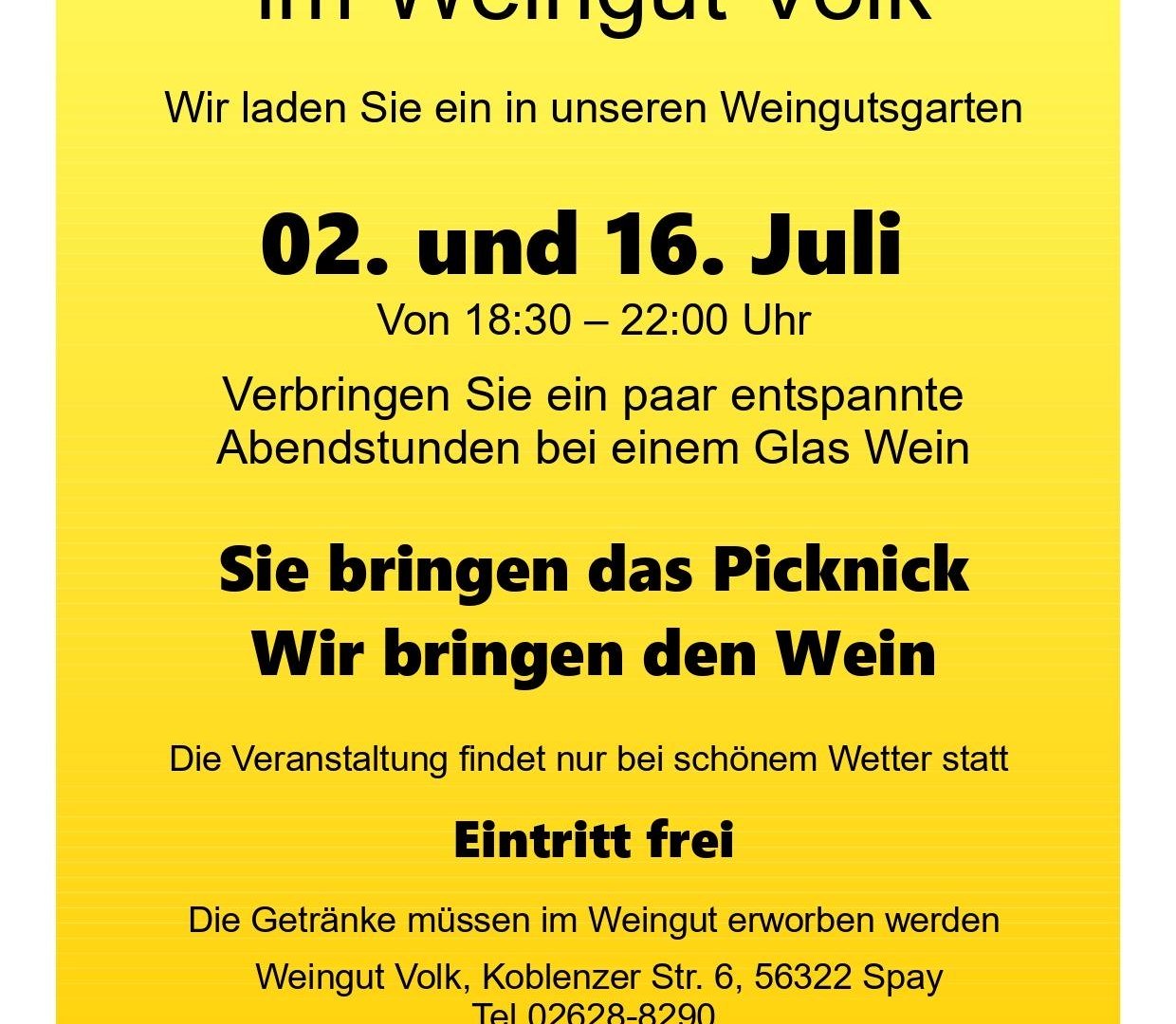 Plakat | &copy; Weingut Volk