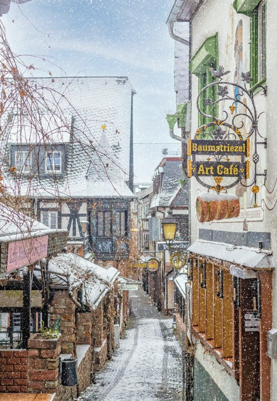 Drosselgasse bei Schnee | © Marlie Steinmetz